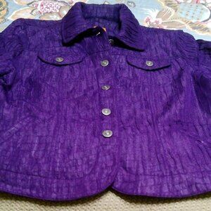 RUBY RD PETITE PURPLE JACKET SIZE 12p